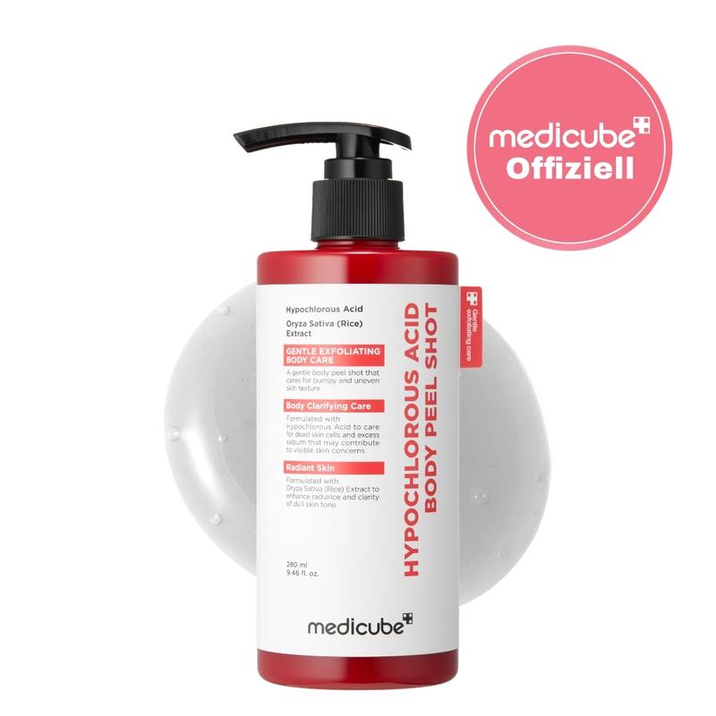 medicube Body Peel Shot with Hypochlorous Acid | Gentle Body Exfoliating Serum for Dead Skin Cells, Rough Patches & Uneven Texture | Rice Extract, Panthenol for Hydrating & Smoothing Care | 9.46 fl.oz