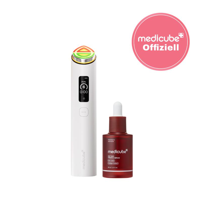 [medicube Offiziell] Pilates fürs Gesicht SET | Booster Pro X2 + Serum | Intensive Wirkstoffversorgung für langanhaltende Feuchtigkeit, definierte Gesichtskonturen und mehr Glow | Koreanische Hautpflege