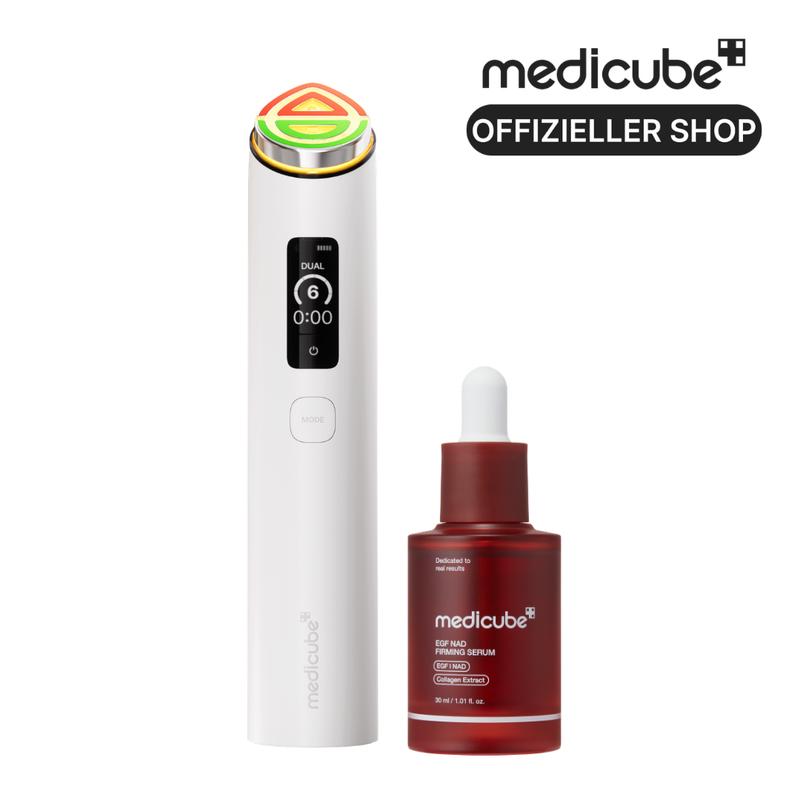 [medicube Offizieller Shop] Pilates fürs Gesicht SET | Booster Pro X2 + Serum | Intensive Wirkstoffversorgung für langanhaltende Feuchtigkeit, definierte Gesichtskonturen und mehr Glow | Koreanische Hautpflege