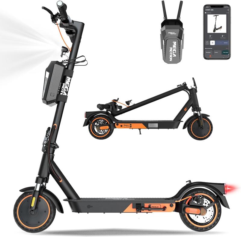MEGA MOTION E-Scooter mit Straßenzulassung (ABE), Faltbarer City-Roller für Erwachsene, 35 km Reichweite & 8,5 Zoll Reifen, 400W Motor & Doppelfederung, inkl. Transporttasche & APP
