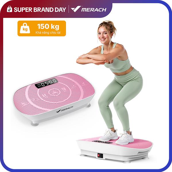 MERACH Schlanke Vibrationsplatte Trainingsgerät, Lymphdrainagegerät, Vibrationsplattform für das Ganzkörpertraining zur Gesundheit und Fitness