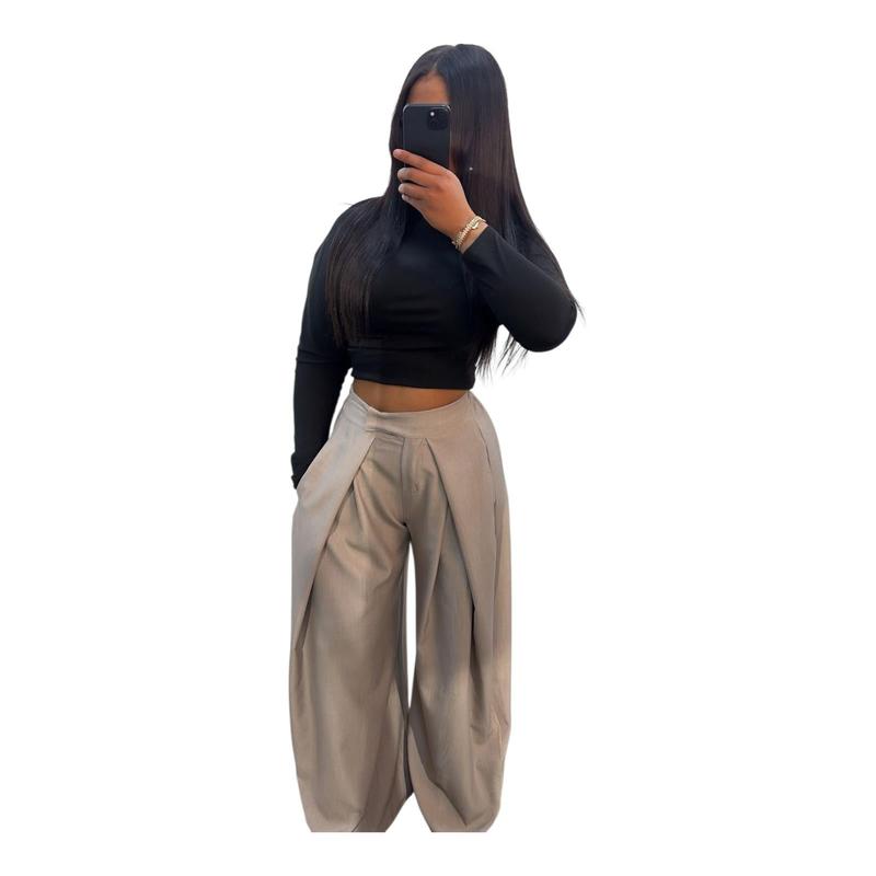Modische Hose für Damen aus weichem, bequemem Stoff – ideal für den Alltag, lässig und schick