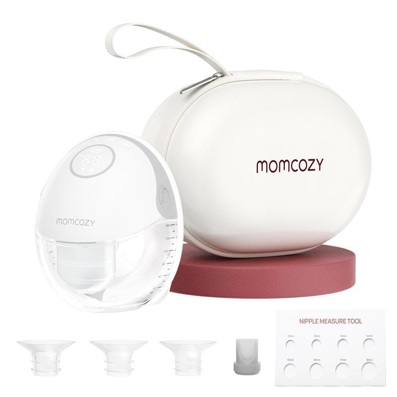 Momcozy M6 Mobile Style Milchpumpe Elektrische, handsfree 1 Pack Rot | tragbare Brustpumpen DoubleFit-Flansch, mehr Passform und Diskretion mit 3 Modi und 9 Stufen 24 mm Brusthaube