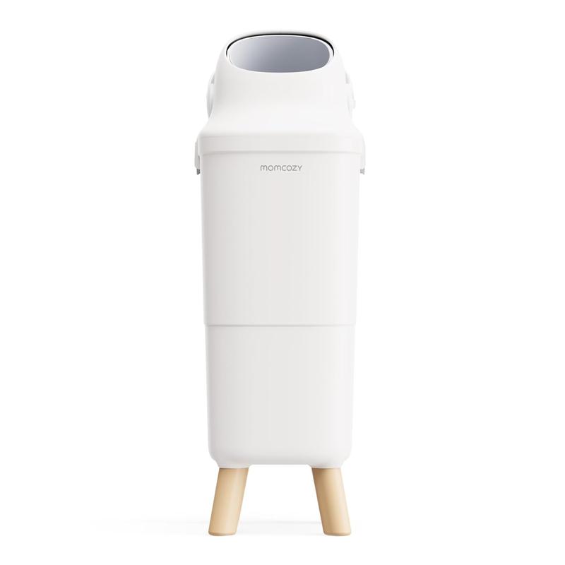 Momcozy Windeleimer mit 3-fach-Verschlusssystem zur Reduzierung von Gerüchen, breite Öffnung, ergonomische Höhe, großes Fassungsvermögen mit Sichtfenster, kindersicherer Verschluss, für Standard-Müllb