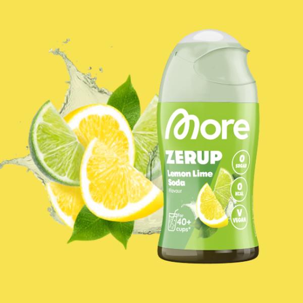 More Zerup | Sirup ohne Kalorien und Zucker } Lemon Lime Soda | Cherry | Peach Iced Tea | Lemon Iced Tea | Capri Orange | Red Apple