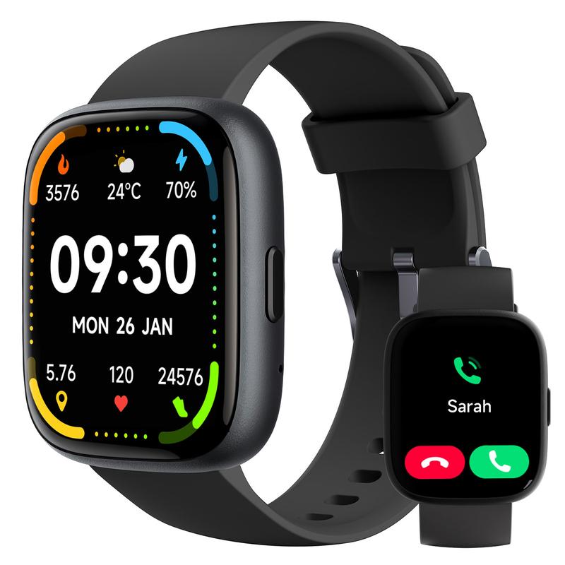 Multifunktions Smartwatch für Männer und Frauen, 1,83 Zoll Fitness Tracker Uhr mit Schritt Tracker / Aktivitäts Tracker, Schrittzähler, Smartwatch zum Annehmen / Tätigen von Anrufen, Android iOS kompatibel, Geschenkidee für ihn / sie