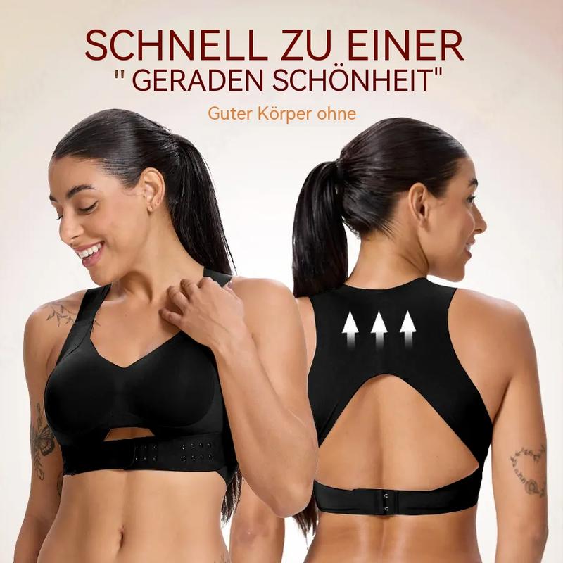 Mycurvychic BH für den Brustbereich ohne Bügel in Beige für Damen, korrigiert die Haltung, weich und atmungsaktiv, mit fest integrierten, nicht herausnehmbaren Polstern, geeignet für Yoga, Fitness und den täglichen Gebrauch