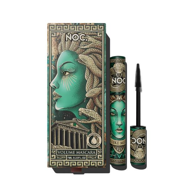 NOC. Volumen Mascara 7ml - für volle und definierte Wimpern - mit pflegendem Rizinusöl, Vitamin E, Panthenol & Kaktusextrakt - Wasserfest - kein Verschmieren - kein Verklumpen
