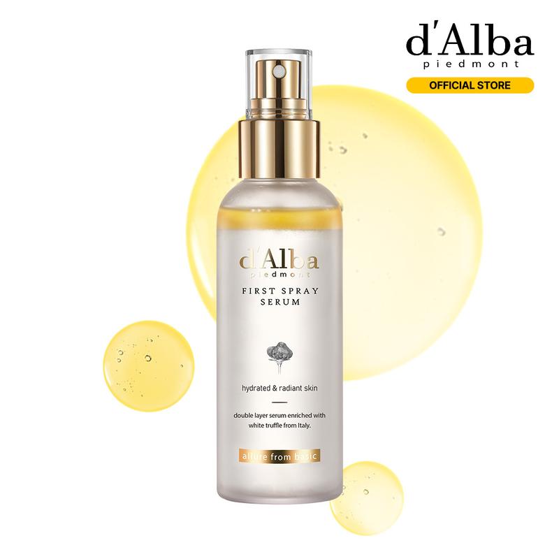 [Official d'Alba] Italian White Truffle First Spray Serum – Feuchtigkeitsspendendes Gesichtsspray, Tensidfrei, Für Strahlende Haut, Hautberuhigend, Vegan, Koreanische Hautpflege (100 ml)
