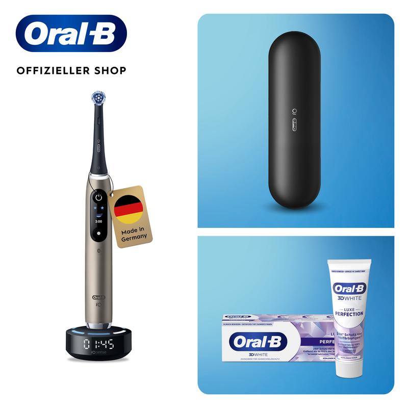 Oral-B iO Series 10 Lunar Gold Special Edition + Oral-B Luxe Whitening Zahncreme