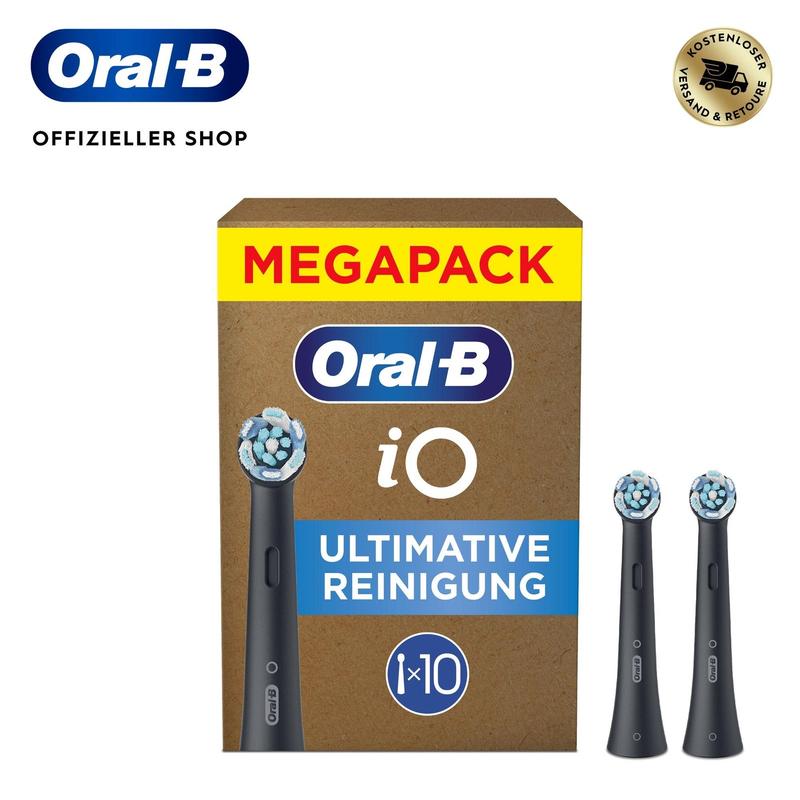 Oral-B iO Ultimative Reinigung, Original Aufsteckbürsten, Schwarz, 10 Stück