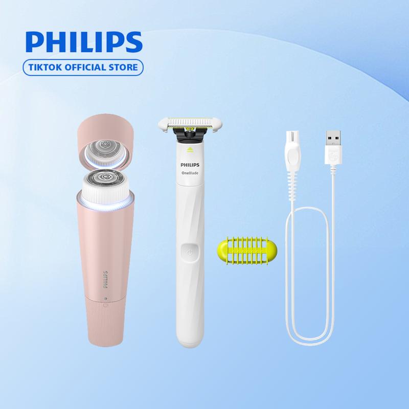 Philips OneBlade Haarfrei Set für Sie: OneBlade Intimate QP1924/22 + Facial Hair remover Series 5000 BRR454/00