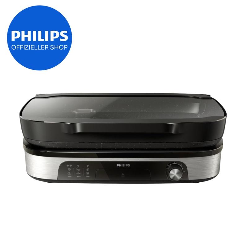 Philips Tischgrill mit Aroma-Infuser und Smoker-Funktion (HD6212/90)