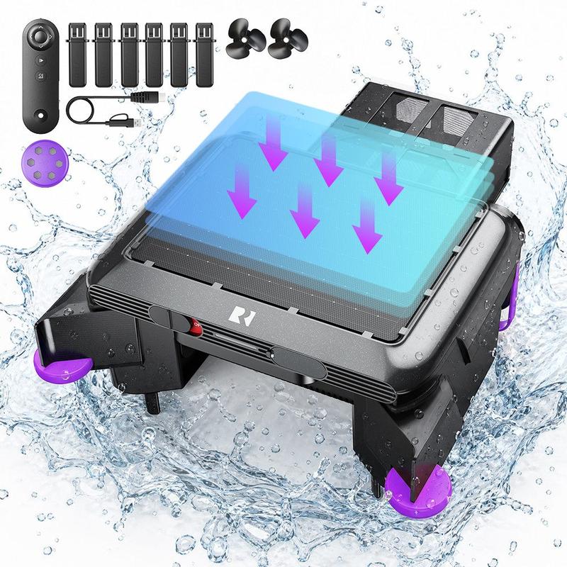 Poolroboter 2026, solarbetriebener Skimmer-Poolroboter, batteriebetrieben, mit automatischer Parkfunktion, für Pools bis zu 300 m², 6900 mAh / 6 L / 180 µm / IPX8 / solarbetriebener Skimmer-Poolroboter