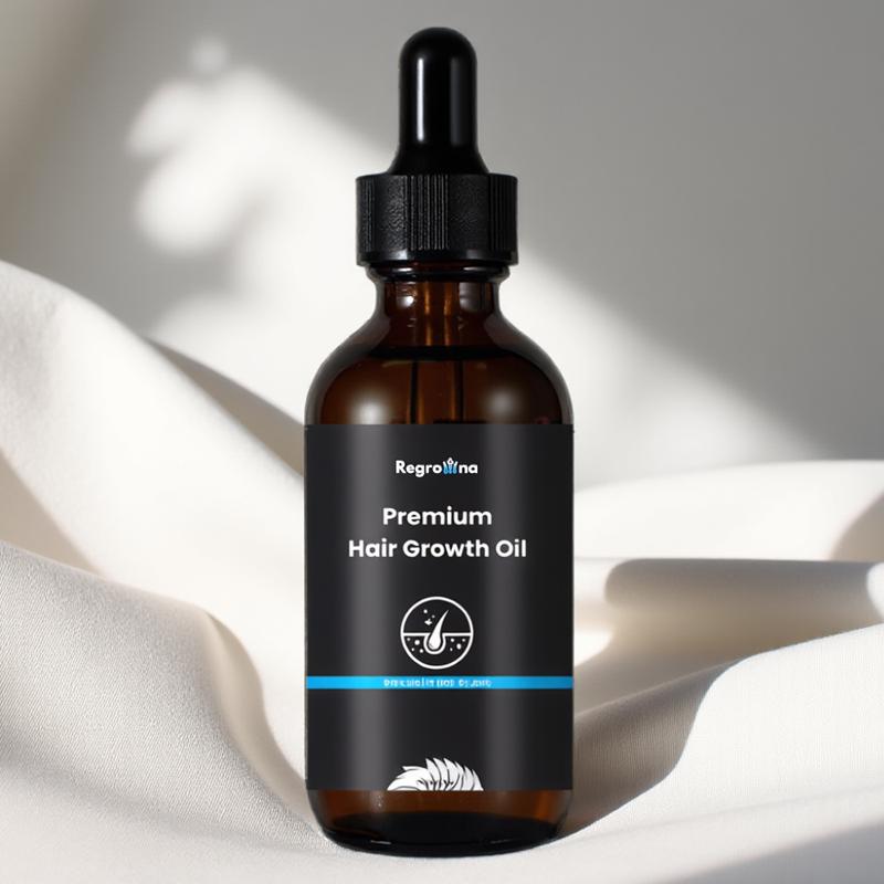 Premium Hair Growth Serum - Natürliches Rosmarin Haaröl gegen Haarausfall mit Vitamin E zur Pflege von Kopfhaut & Haarwurzeln – unterstützt dickeres, stärkeres & dichteres Haar – leichte, schnell einziehende Formel, silikon- & parabenfrei von Regrowna