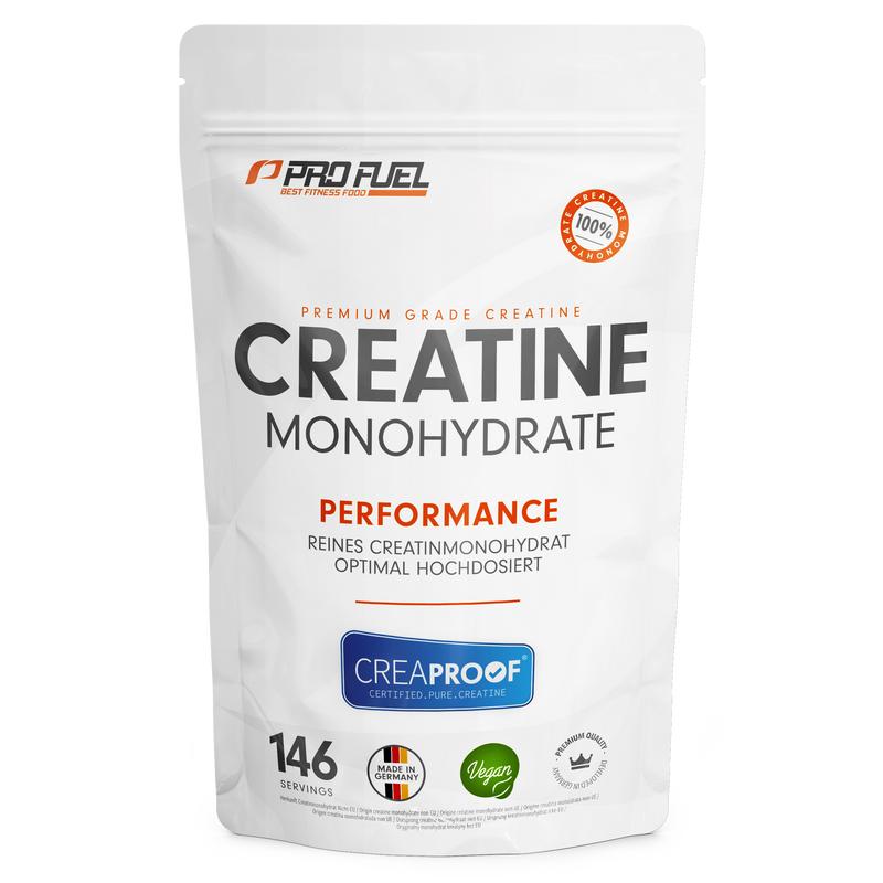 ProFuel CREAPROOF Creatin Monohydrat 1000 g - Kreatin-Monohydrat mit höchster Reinheit, durch unabhängige Laboranalysen bestätigt - Creatine frei von Schwermetallen oder Schadstoffen - Premium Kreatin Pulver