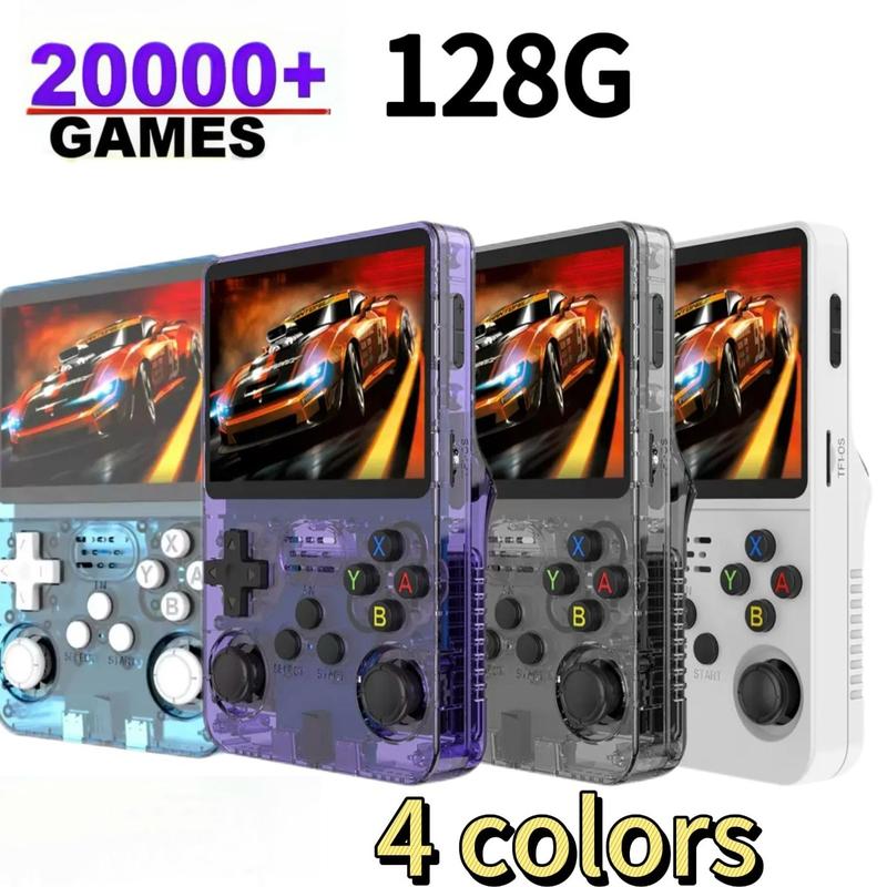 R36S Handheld Game Console, 1 Stück, Wiederaufladbar, HD Farbdisplay, Portabel, 20000+ Spiele, 128G Speicher, 4 Farben, Ideal für Zuhause und Büro
