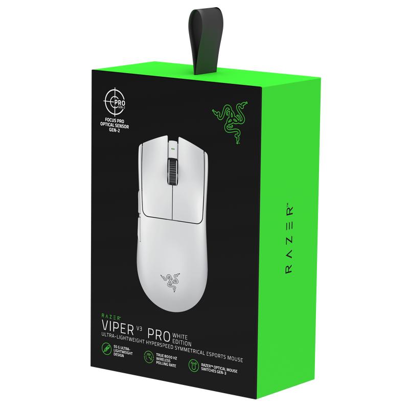 Razer Viper V3 Pro - Ultraleichte kabellose Esports Gaming-Maus (8K Hz HyperPolling, 55g leichtes Design, Focus Pro Sensor 35K DPI, HyperSpeed Wireless, 95 Stunden Akkulaufzeit)