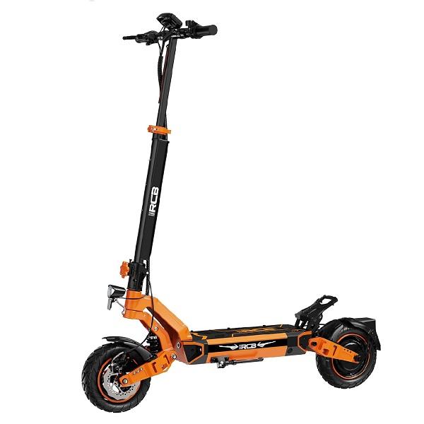 RCB D7 Pro Elektroroller, Straßenzulassung (ABE), 120-140 km Reichweite, 27 Ah Akku, 500 W Motor, 10“ Reifen, App, Doppelstoßdämpfer, faltbar
