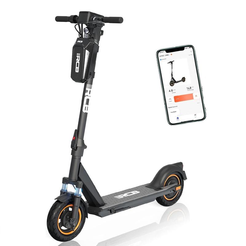 RCB EV10Z Elektroroller mit Straßenzulassung (ABE), 10 Zoll Luftreifen, 350 W Motor, 35-40 km Reichweite, faltbar, App-Steuerung, Doppelbremsung, doppelte Stoßdämpfung