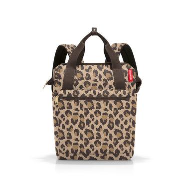 Reisenthel Allrounder R Leo Macchiato - 2in1 Tasche für Reisen Sport & Freizeit - 12l Volumen - Hochwertiges Polyestergewebe - Verstellbare Schultergurte - Trendiger Leo-Print