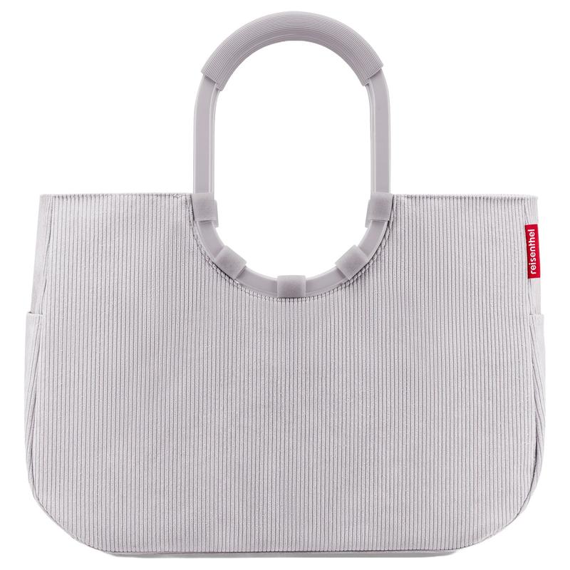 shopping loopshopper L - Einkaufstasche mit Bügel 46 cm (cord grey)
