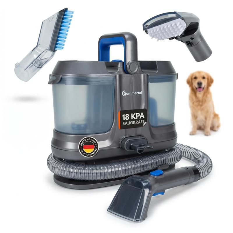Sommertal WS600 Polsterreiniger Gerät – Leistungsstarker 600 Watt Waschsauger mit 18 kPa Saugkraft | Nass Trockensauger, Nasssauger Polsterreiniger, Teppichreiniger & Sofa Reiniger