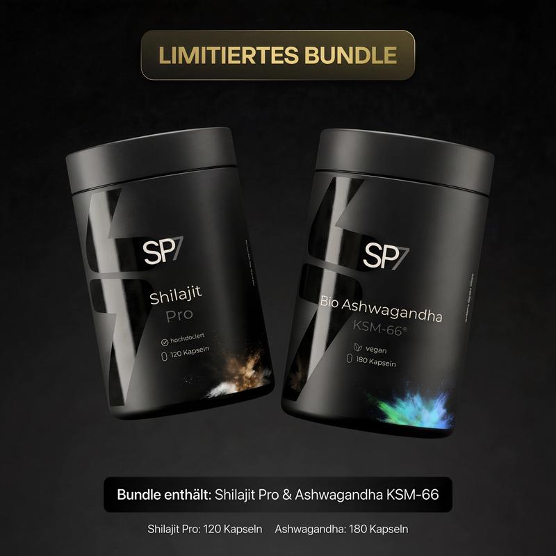 SP7 Performance Stack | Shilajit Pro + Ashwagandha KSM-66 | Für Bessere Performance | Hergestellt & Laborgeprüft in DE