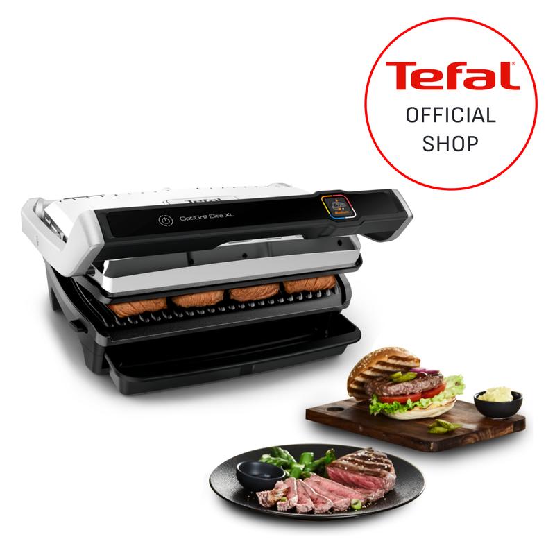 Tefal OptiGrill Elite / Elite XL Intelligenter Kontaktgrill | Digitaler Grillassistent mit automatischer Garstufenerkennung, Grillboost-Funktion, automatische Programme, herausnehmbare Antihaftplatten, spülmaschinengeeignet