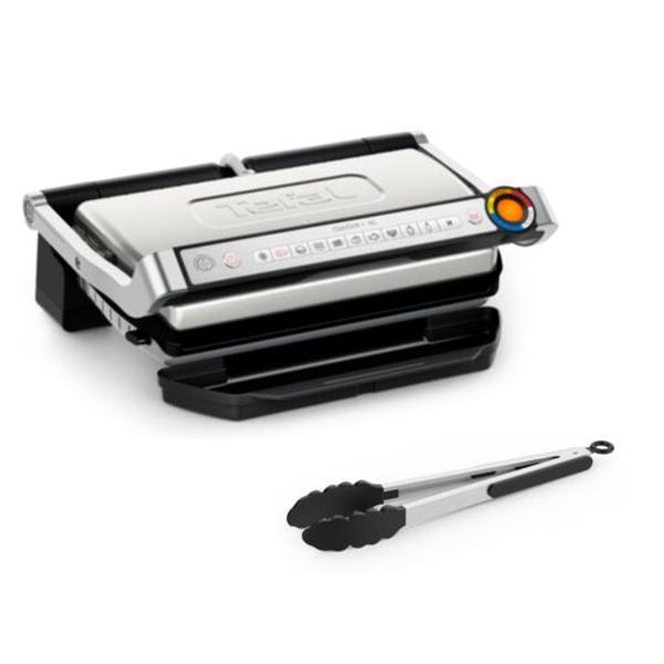 Tefal OptiGrill+ XL GC728D10 Intelligenter Kontaktgrill mit 9 Automatischen Programmen, Perfekte Grillergebnisse, Keine Überwachung, Pflegeleicht, Gesundes Grillen, inkl. Grillzange