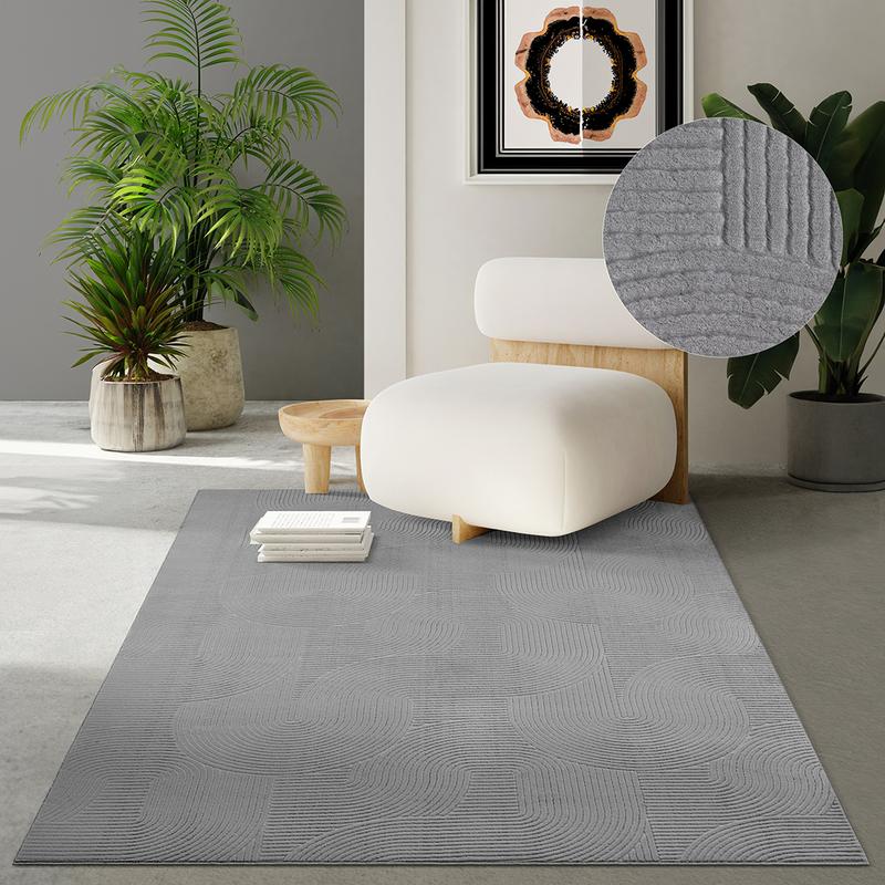 the carpet Rio moderner und weicher Wohnzimmer Teppich mit Anti-Rutsch-Rücken und 3D-Optik (390)
