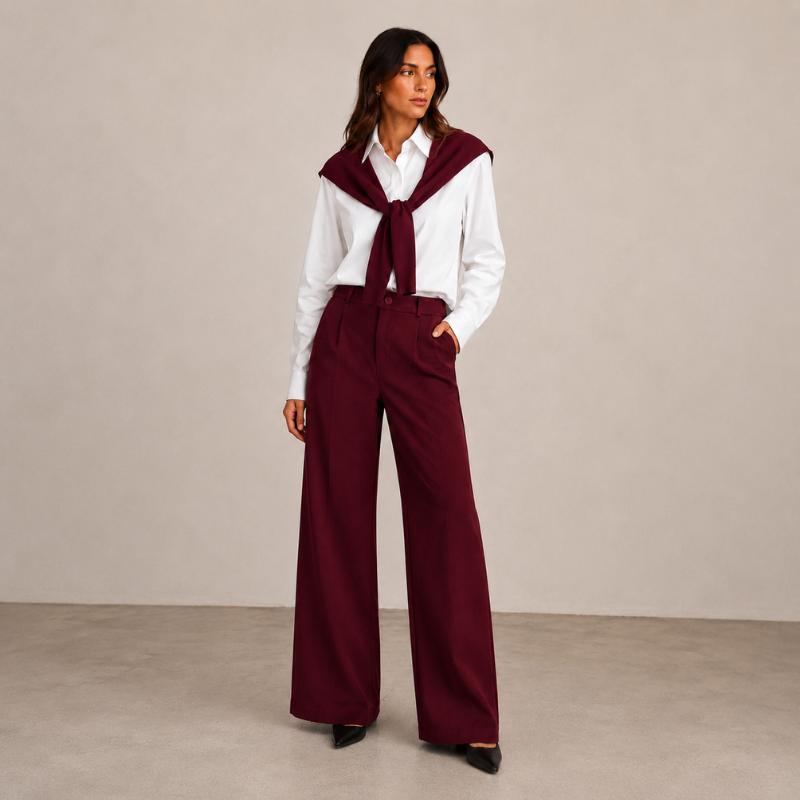 ÜTOPYA 3-teiliges Set mit Schal „Lopez“ | Damenmode | Sets | Figurschmeichelnd und weich, sitzt gut am Körper | Vielseitig | Trend im Netz