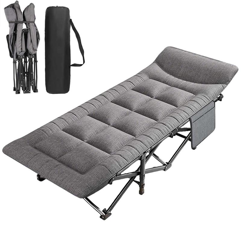 Tragbares Klappbett 190 × 70 cm – stabiles Feldbett mit 10-Punkt-Stütze, bis 200 kg belastbar, faltbar & platzsparend, für Büro, Zuhause, Mittagspause, Studentenwohnung, Gästebett, Camping & Outdoor – Must-have zum Schulstart