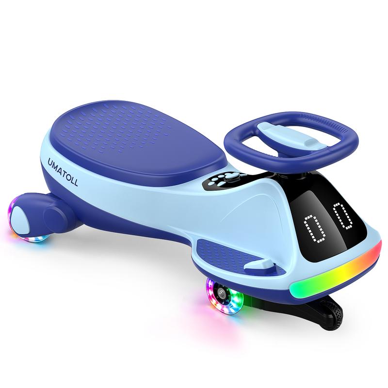 Umatoll 12V Electric Wiggle Car with Digital Display Screen, Pedal & RGBIC LED Lights, Ride on Toys, Twist Car,Bluetooth, Birthday Gifts, Adjustable Lighting Screen(In verschiedenen Farben erhältlich)