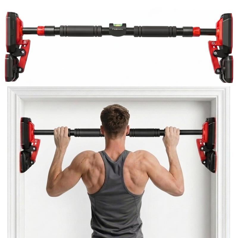 Upgrade 5-Fuß Smart Tür-Klimmzugstange | Gratis Gymnastikringe, Verstellbar70-100( 96-145 cm) | 200 kg Belastbarkeit | Fitnessgerät für Zuhause mit Gymnastikringen