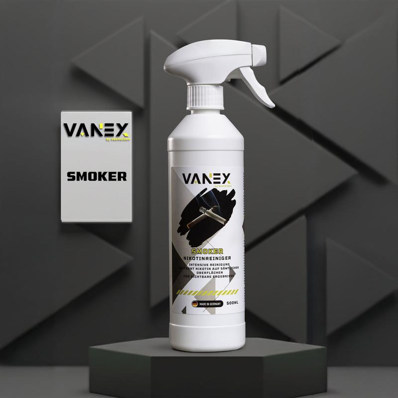 VANEX SMOKER Nikotinreiniger für alle Oberflächen - Exzellente Reinigungsergebnisse auf Fliesen, Türen, Glas, Textil & mehr