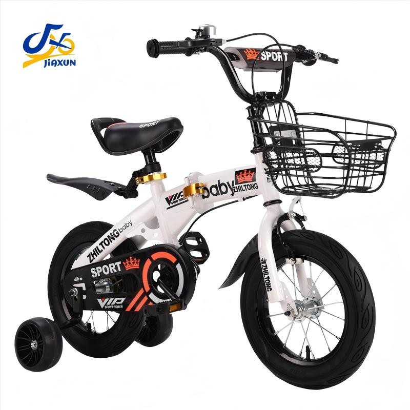 Verstellbares, klappbares Kinderfahrrad für 3–12 Jahre, 12/14/16 Zoll, mit LED-Leuchträdern und Stützrädern, leichtgewichtig