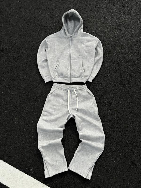 Vintage Y2K Streetwear Hip-Hop Sportset mit Reißverschluss, Loose Fit, lässig bestickt für Herbst & Winter, bequem und stylisch