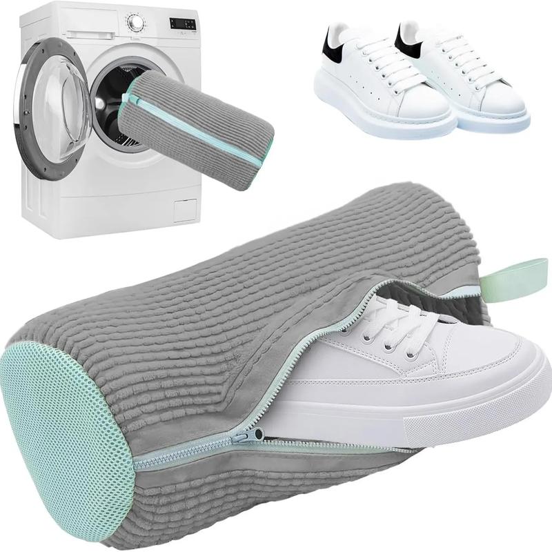 Wäschenetzbeutel für die Waschmaschine – Schützt Ihre Schuhe während des Waschens; Zubehör zum Schuhwaschen; Netzaccessoire, grau