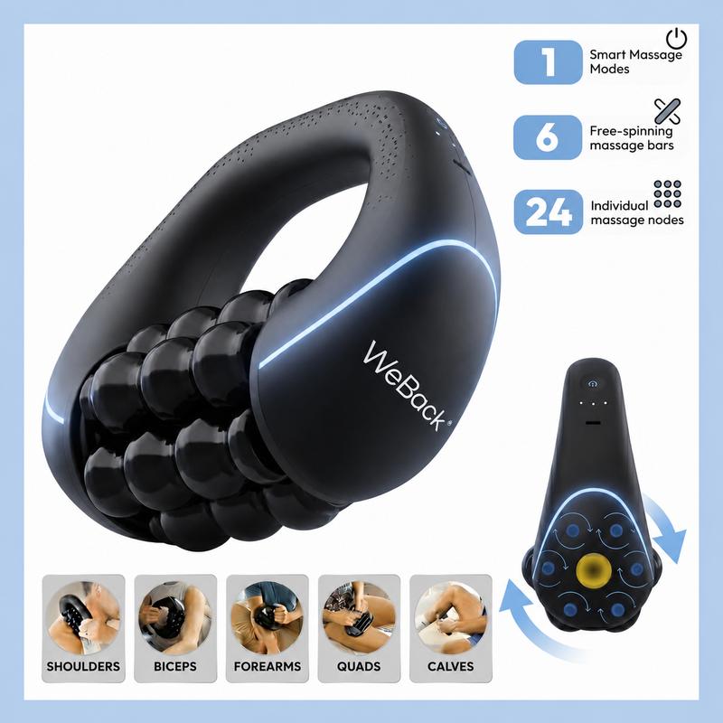 WeBack Elektrisches Rollmassagegerät | Handmassagegerät mit 3 Geschwindigkeiten | Massagegerät für Rücken, Nacken, Schultern & Beine