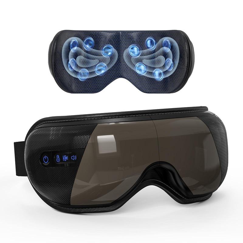 XJUGEZ Augenmassagegerät mit Wärme‑ und Ballonmassage, 180° faltbar, 4 Massage‑Modi, 3 Wärmestufen, Bluetooth Musik, lindert müde Augen, unterstützt erholsamen Schlaf, tragbares Wellness‑Geschenk für Familie & Freunde