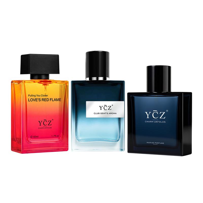 YCZ 3-teiliges Premium-Kölnisch-Wasser-Set, 50 ml x 3, holzige Düfte Für Alltag, Date, Party, Geschäft und Geschenke