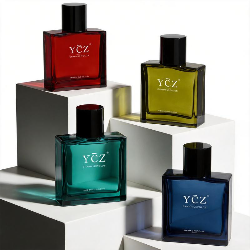 YCZ CHARM UNFOLDS 4-teiliges Set, 50 ml × 4, aromatisch-zitrische und orientalisch-holzige Düfte, langanhaltender Duft | Für alle Anlässe geeignet