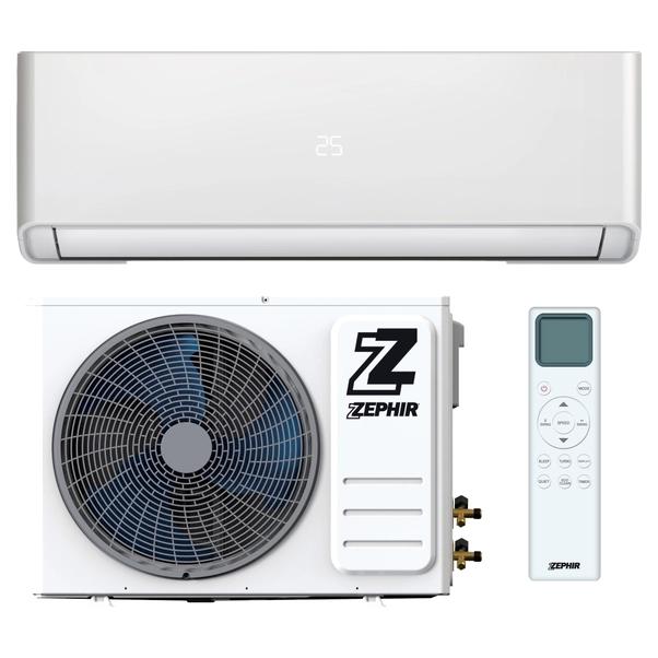 Zephir ZMS12000 - Mono-Split-Klimaanlage mit Inverter, 12.000 BTU, WLAN, Wärmepumpe, Energieklasse A++/A+, EER 3,47, COP 3,71, 2 Fernbedienungen - Klimaanlage für Zuhause und Büro
